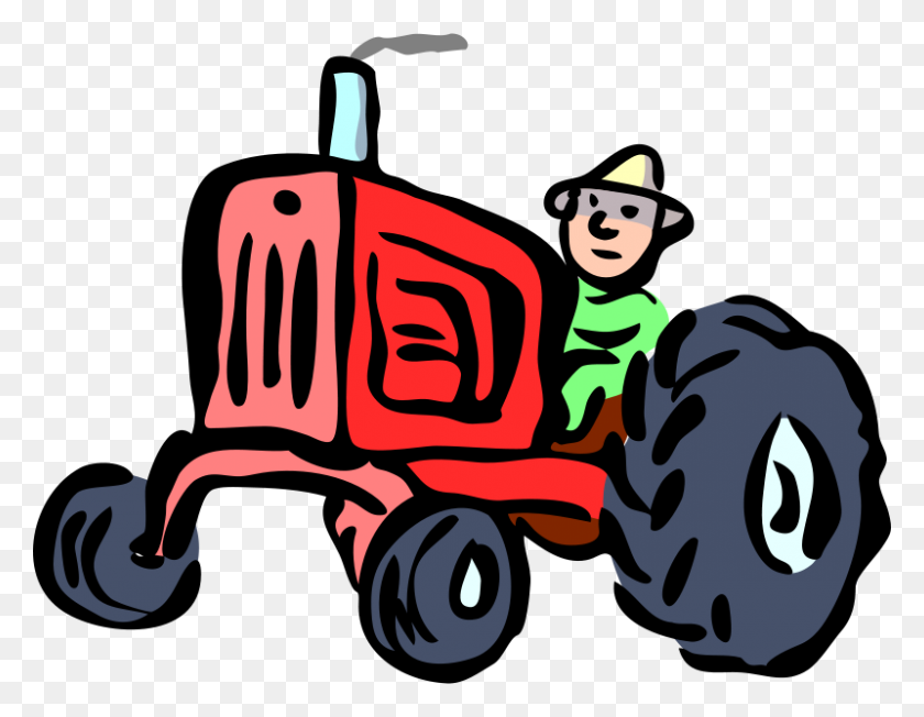 800x608 Free Clipart - Tractor Clipart Free
