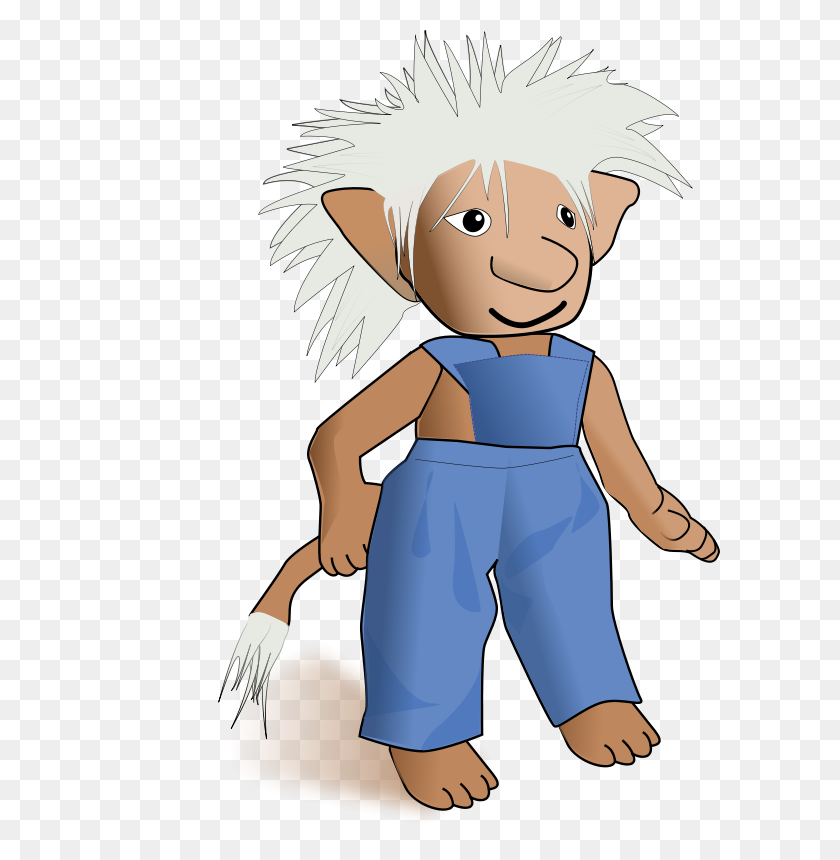 600x800 Free Clipart - Trolls Clipart Black And White