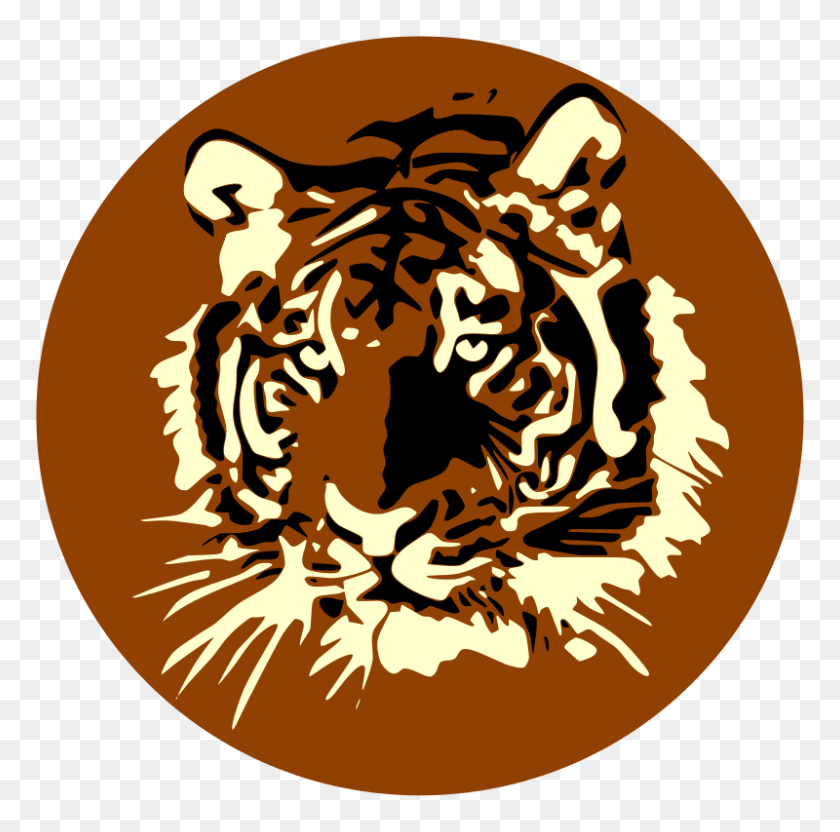 800x792 Free Clipart - Bengal Tiger Clipart