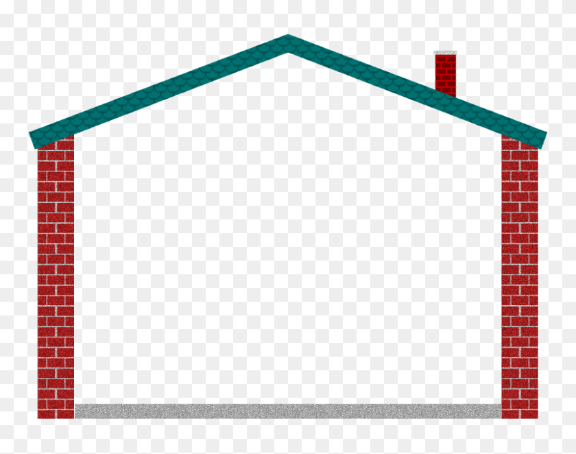 800x618 Free Clipart - Brick House Clipart