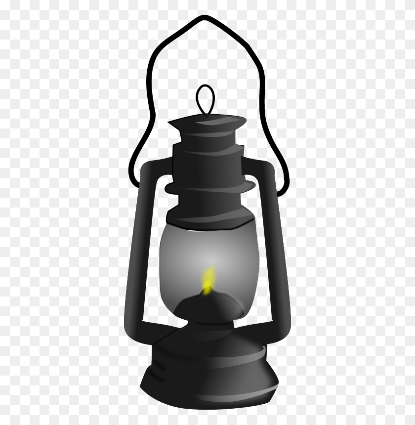 338x800 Free Clipart - Camping Lantern Clipart