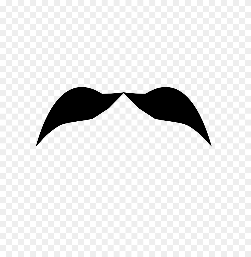 626x800 Free Clipart - Mustache Clipart Black And White