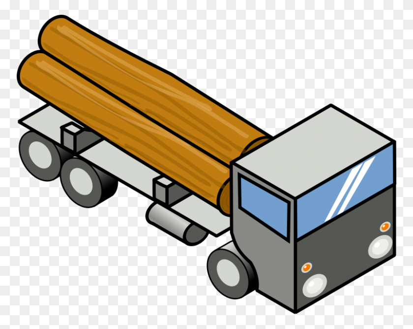 800x624 Free Clipart - Flatbed Truck Clipart