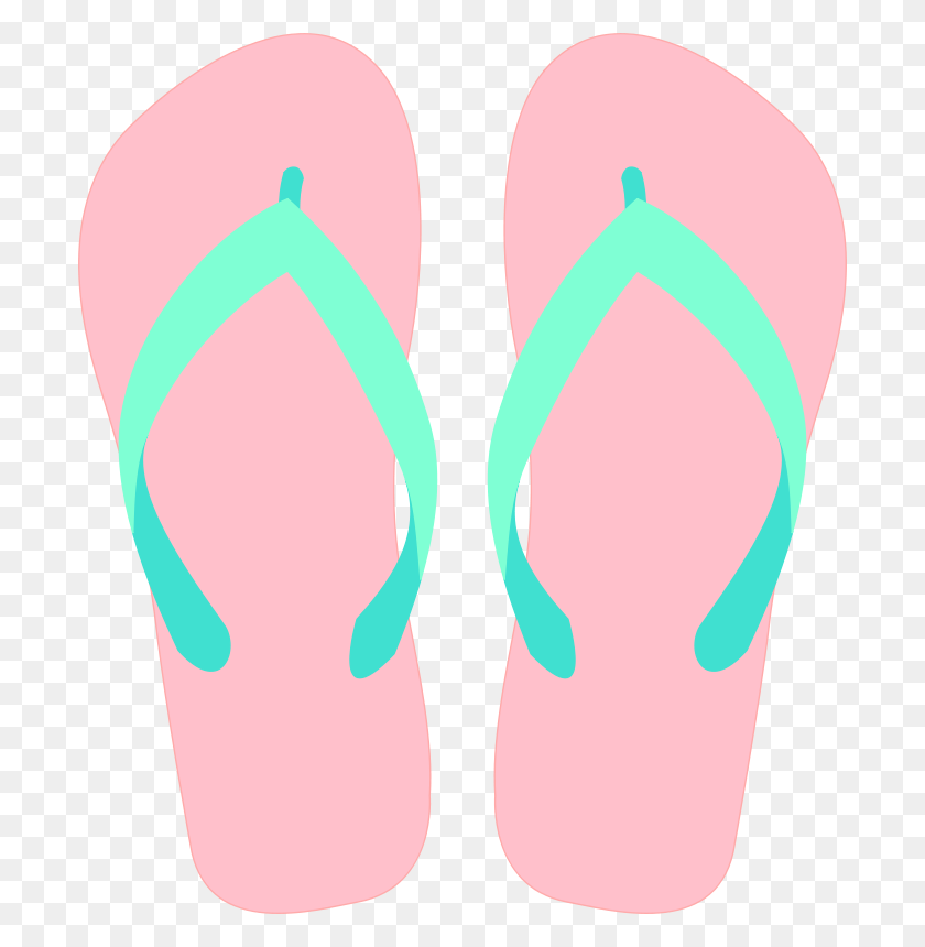 Free Clipart - Flip Flops Clipart Black And White - FlyClipart