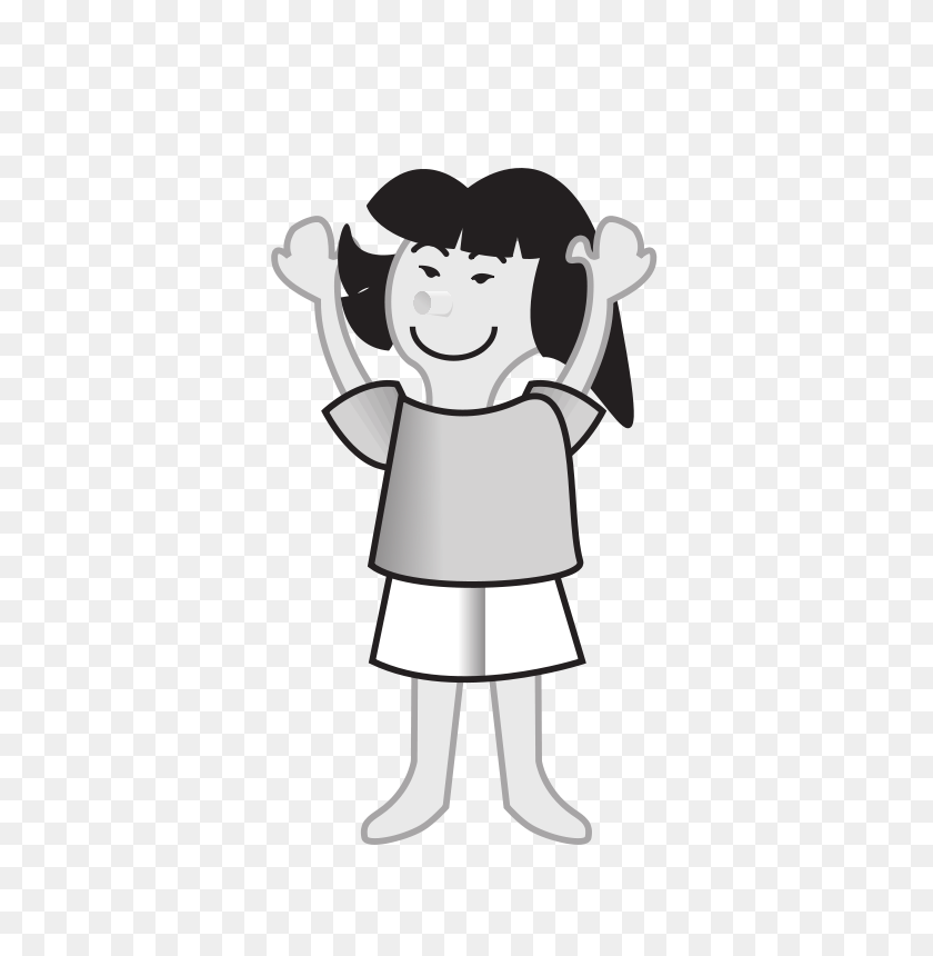 376x800 Free Clipart - Girl Jumping Clipart