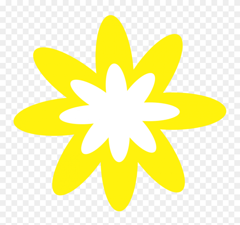 800x746 Free Clipart - Gold Flower PNG