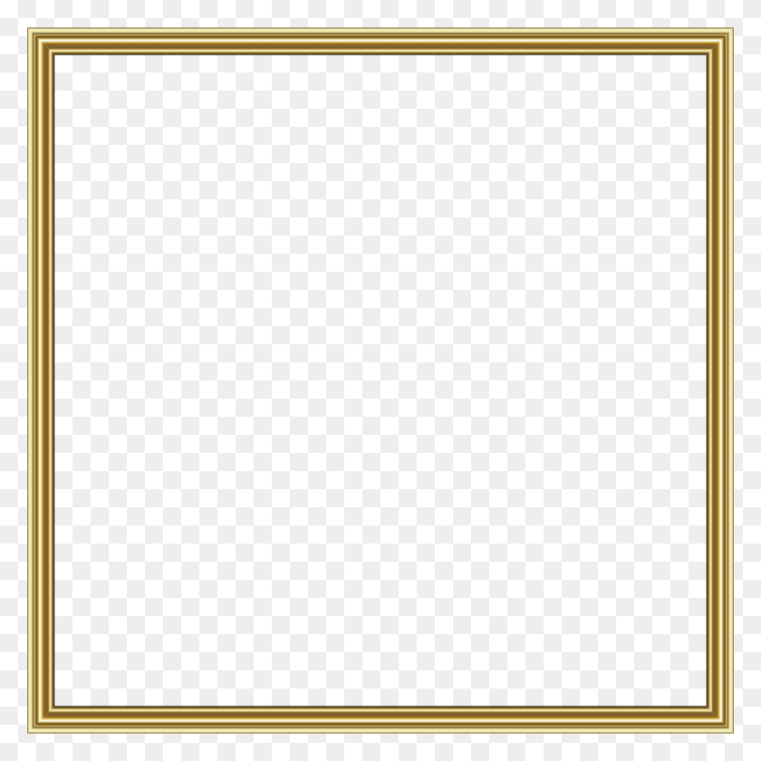 800x800 Free Clipart - Gold Frame Border PNG
