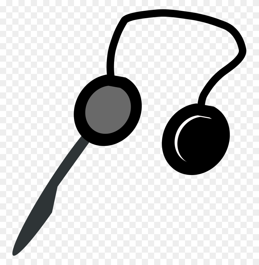 761x800 Free Clipart - Headset Clipart