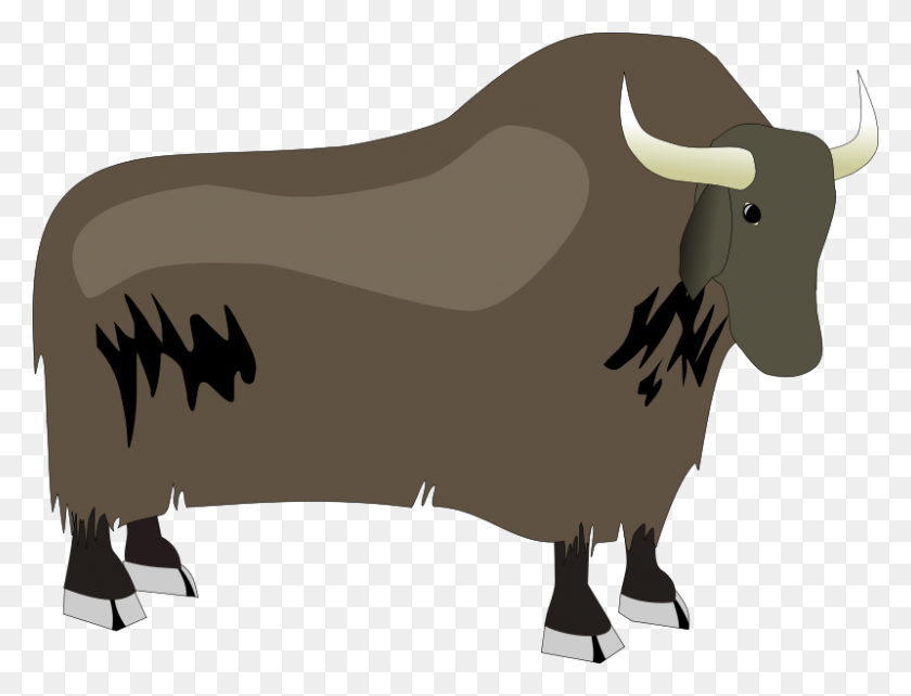 800x597 Free Clipart - Hereford Cow Clipart