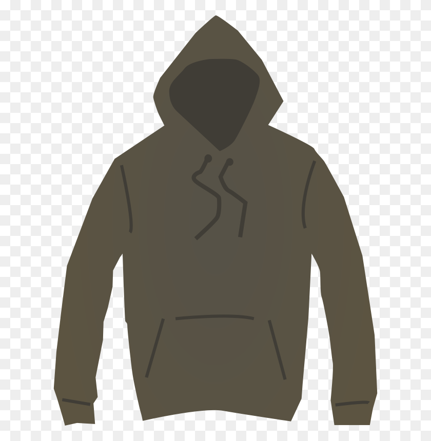 632x800 Free Clipart - Hoodie Template PNG
