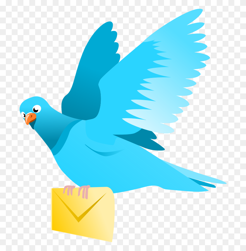 708x800 Free Clipart A Flying Pigeon Delivering A Message Wildchief - Pigeon Clipart