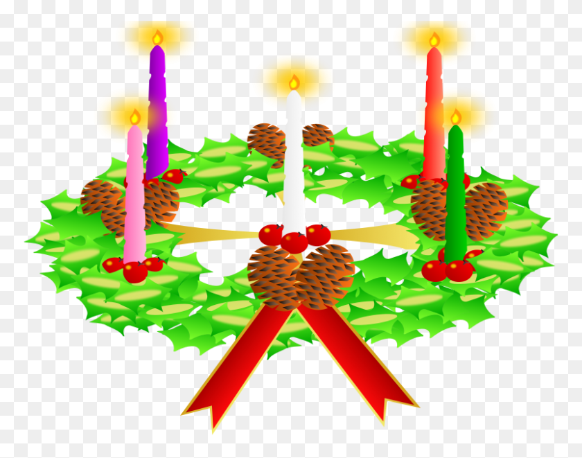 800x617 Free Clipart Advent Wreath Advent Crown - Corona Clipart