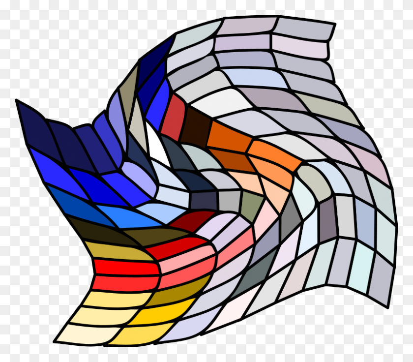 800x694 Free Clipart Algebraic Mosaic - Mosaic Clipart