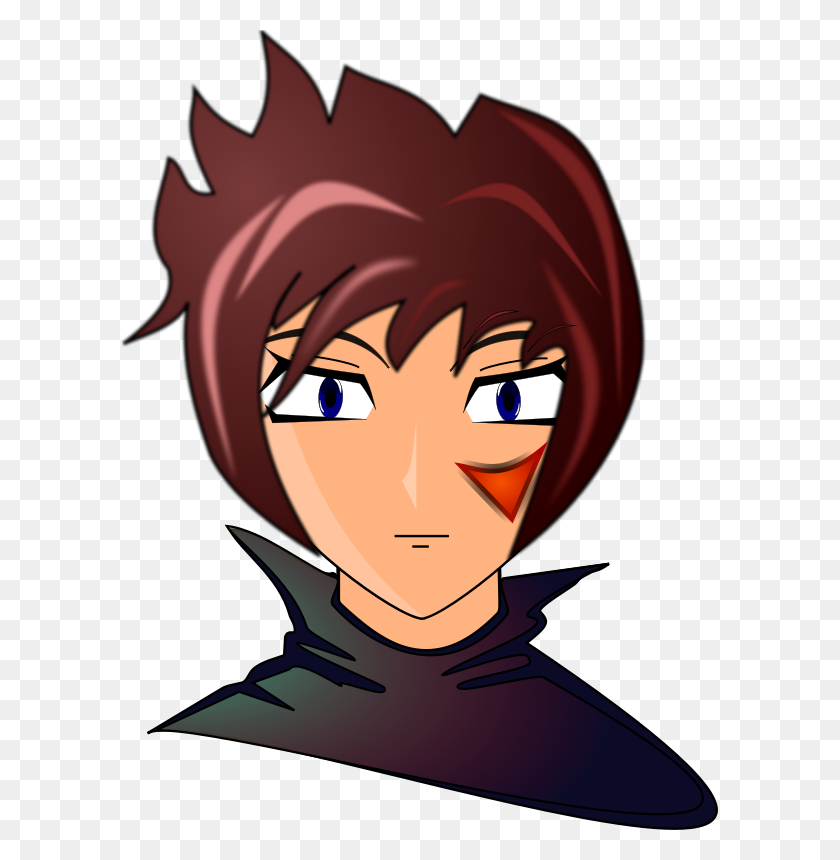 596x800 Free Clipart Anime - Anime Smile PNG