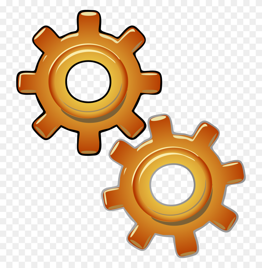 736x800 Free Clipart Architetto - Gears Clipart Free