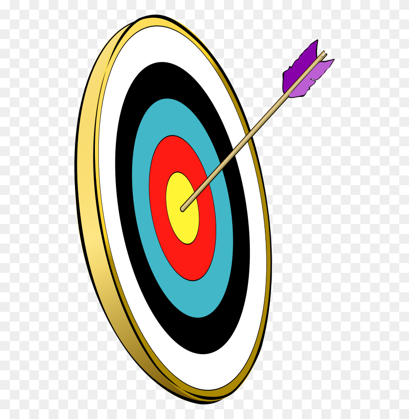 536x800 Free Clipart Arrow In The Gold Snarkhunter - Gold Arrow Clipart