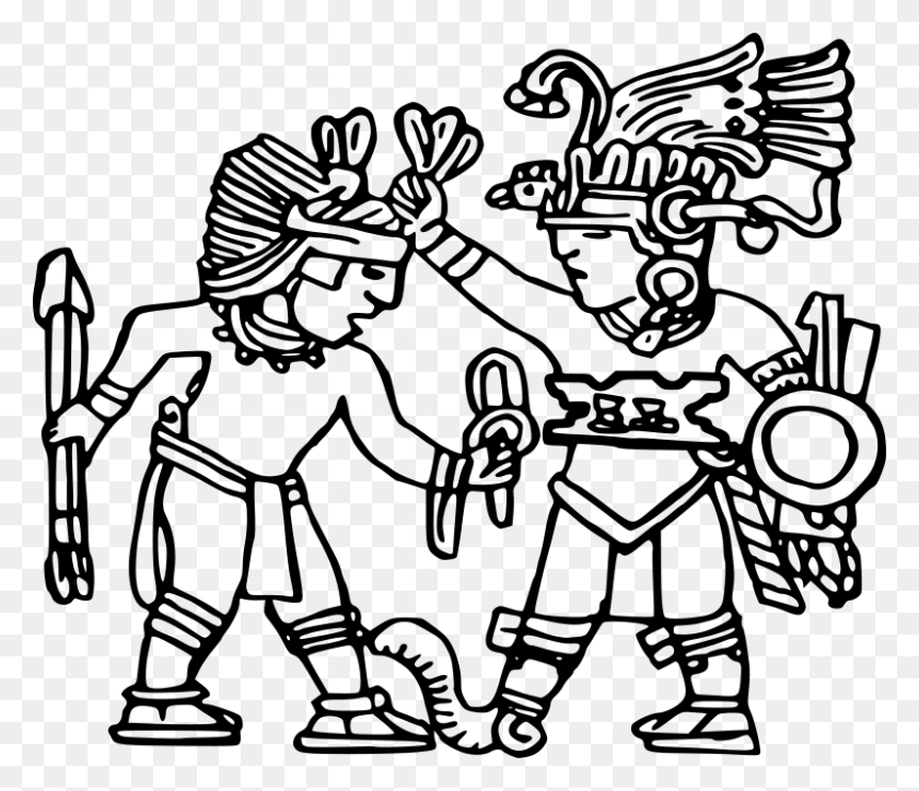 800x681 Бесплатный Клипарт Ацтекский Настенный Рисунок - Настенный Клипарт