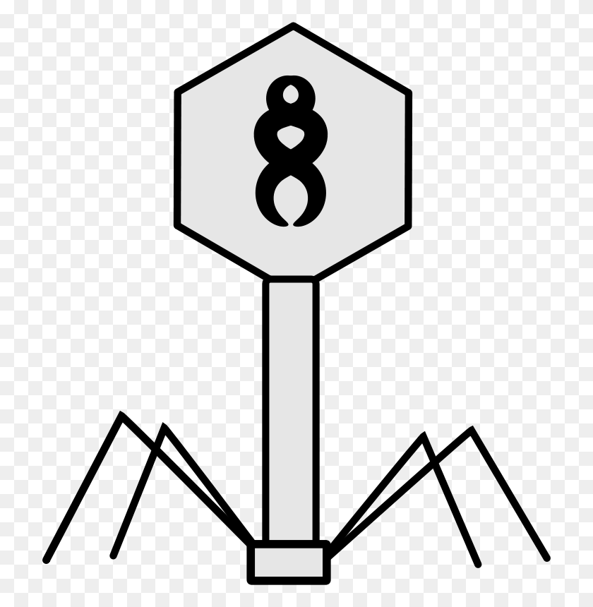 720x800 Free Clipart Bacteriophage - Wishbone Clipart
