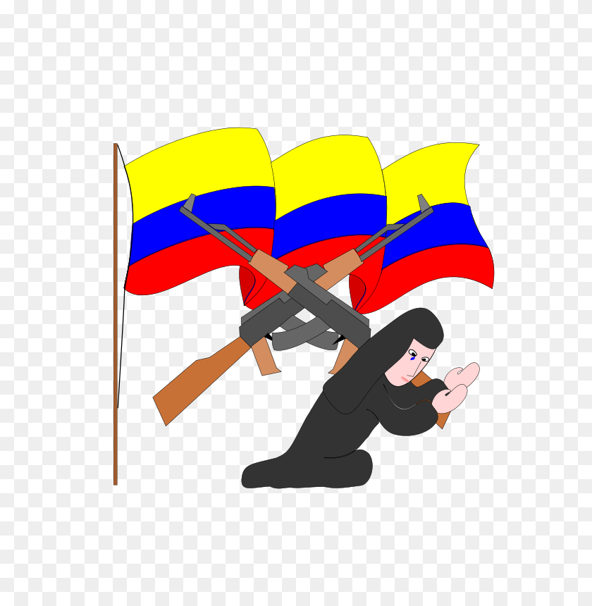 566x800 Free Clipart Bandera Colombiana Osorio - Nationalism Clipart