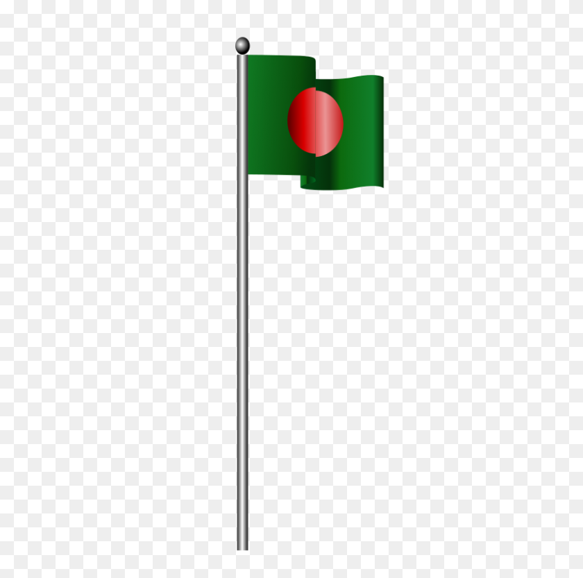 800x793 Free Clipart Bangladesh Wavy Flag - Flag Pole Clipart