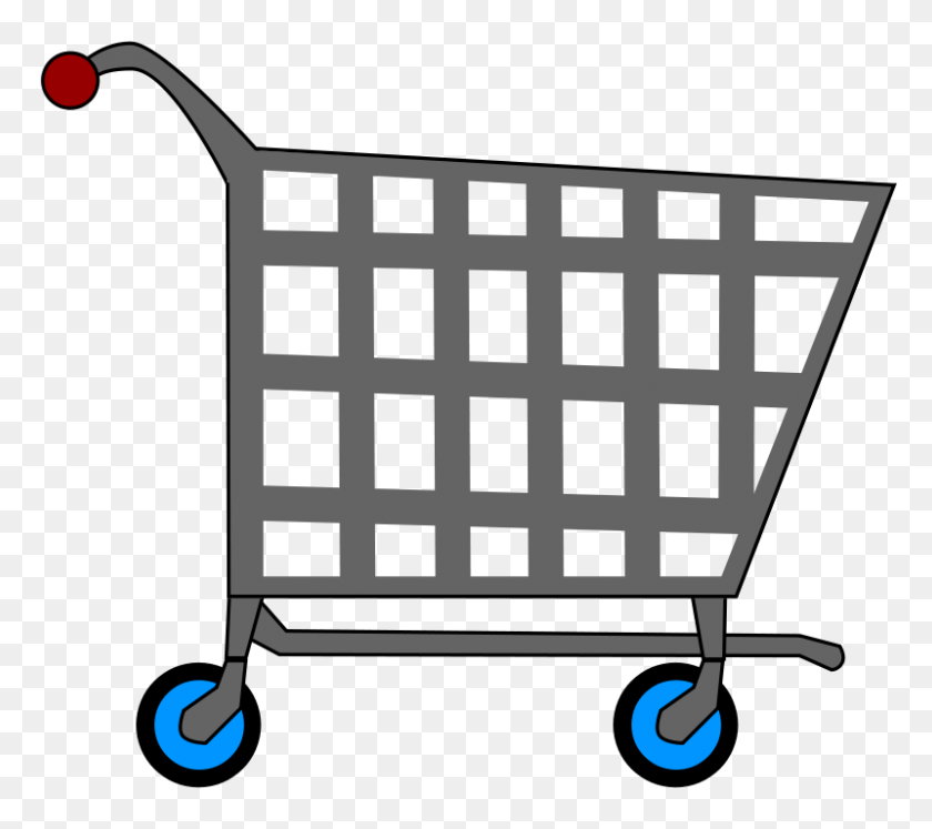 800x705 Free Clipart Basic Shopping Cart Mgatessinc - Shopper Clipart