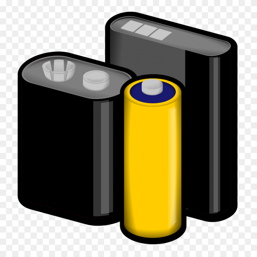 800x800 Free Clipart Batteries Jonata - Battery Clip Art