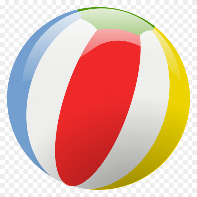 800x798 Free Clipart Beach Ball - Red Ball Clipart