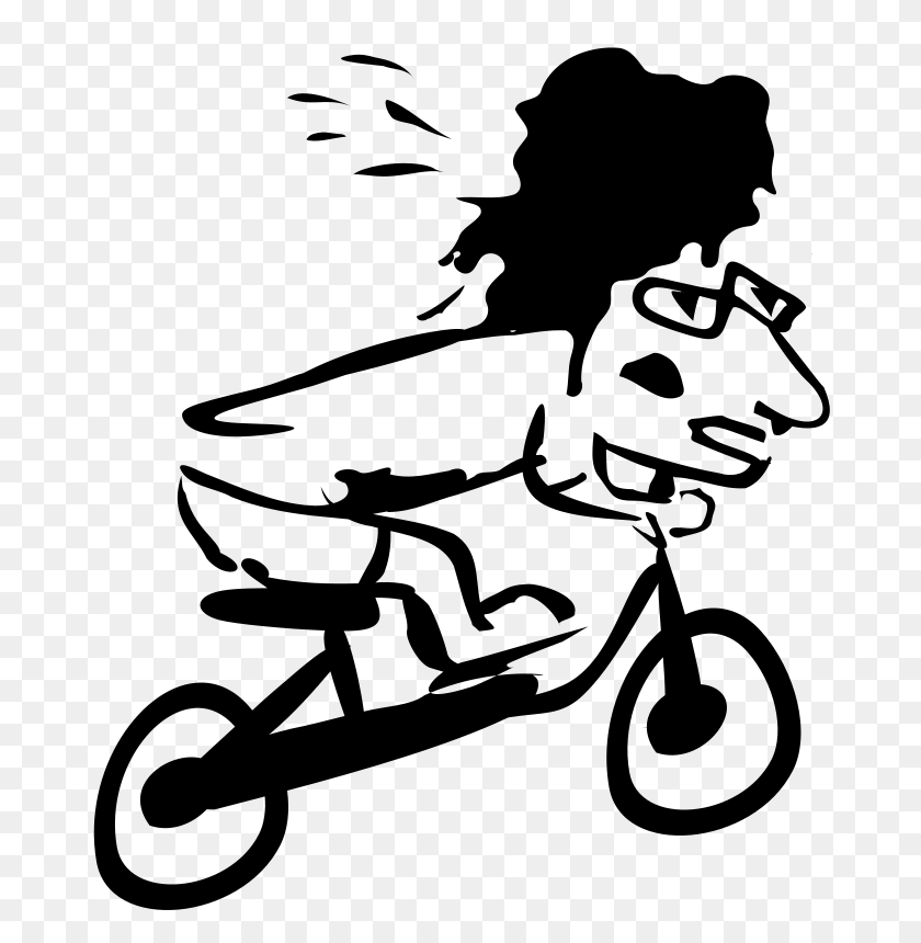 675x800 Free Clipart Bike Black White Rdevries - Bicycle Clipart Black And White