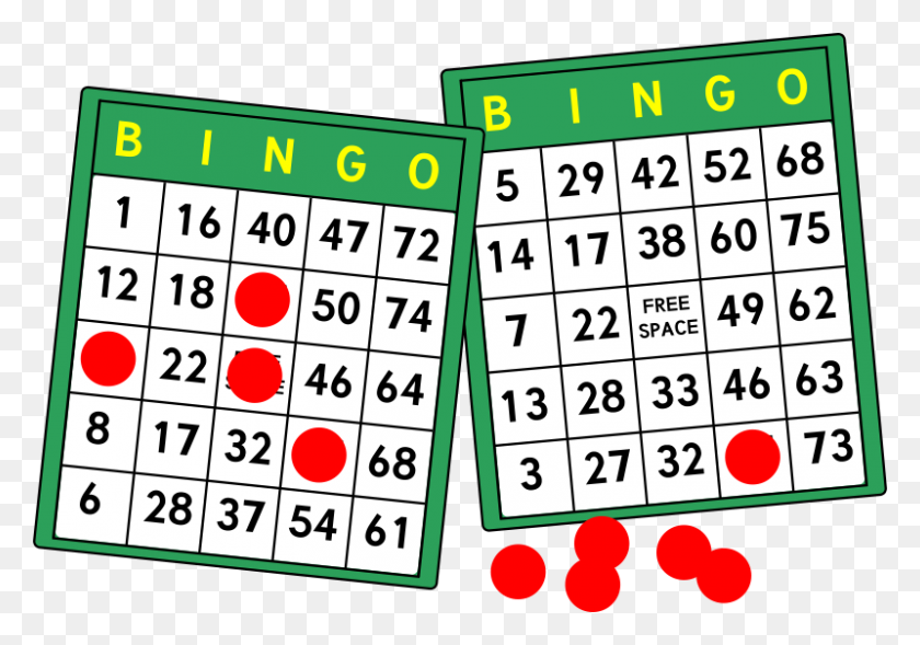 800x543 Free Clipart Bingo Cards Mazeo - Bingo Card Clipart