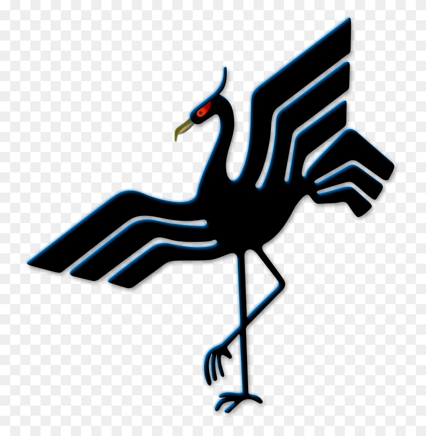 745x800 Free Clipart Bird Emblem - Crane Bird Clipart