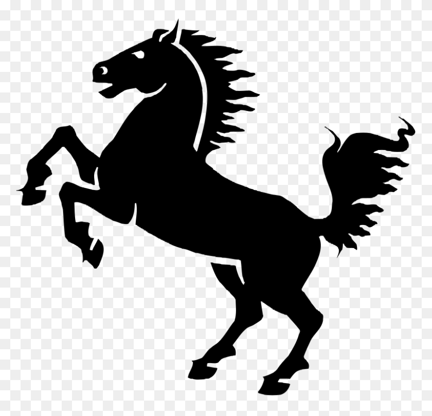 800x770 Free Clipart Black Horse Liftarn - Black Horse Clipart