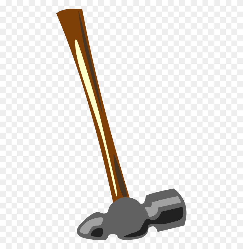 451x800 Free Clipart Blacksmith And Tools Gerald G - Hammer And Saw Clipart