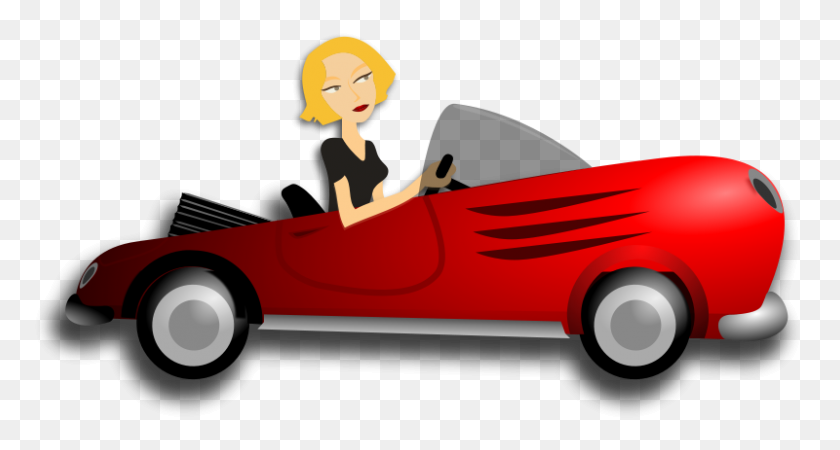 800x401 Free Clipart Blonde Female Driver - Chauffeur Clipart