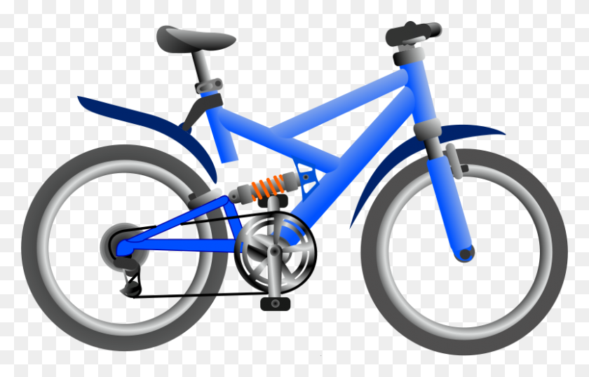 800x491 Free Clipart Blue Bike Anonymous - Free Clip Art Bicycle