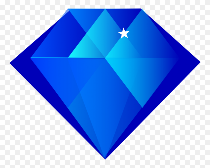 800x627 Бесплатный Клипарт Blue Diamond Chatard - Синий Бриллиант Клипарт