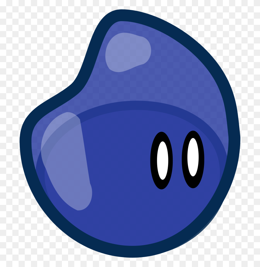 716x800 Free Clipart Blue Jelly Crankeye - Jelly Clipart