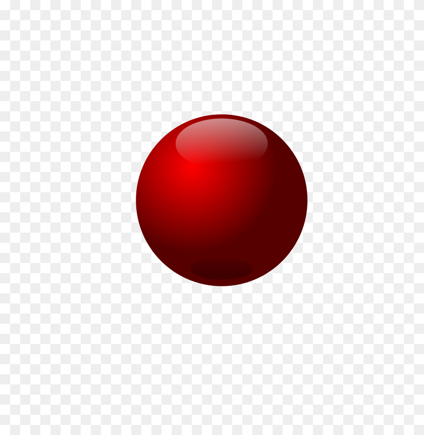 566x800 Free Clipart Bola De Vidro - Red Ball PNG
