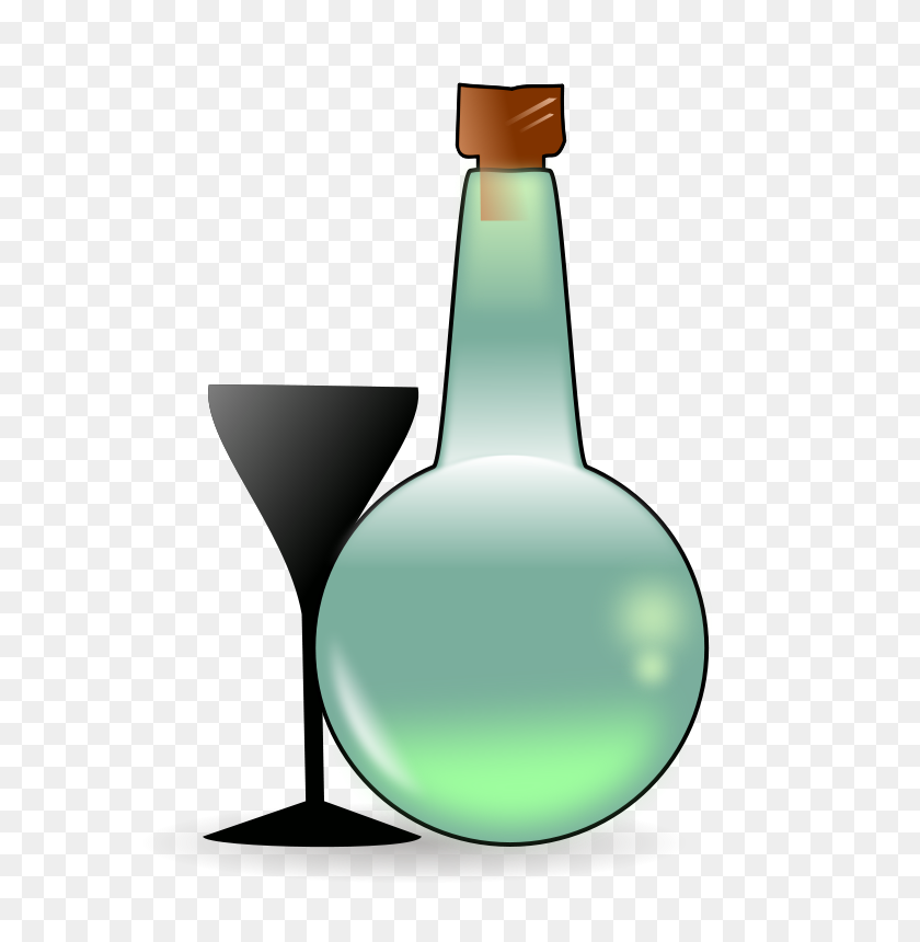 640x800 Free Clipart Bottle Of Absinth Romanov - Abs Clipart