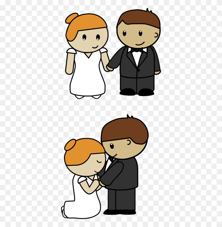 378x800 Free Clipart Bride And Groom Dear Theophilus - Free Bride And Groom Clipart