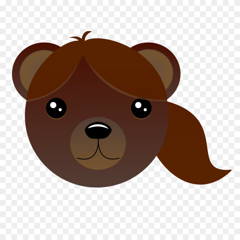 800x800 Free Clipart Brown Bear With Pony Tail Intergrapher - Free Groundhog Clipart