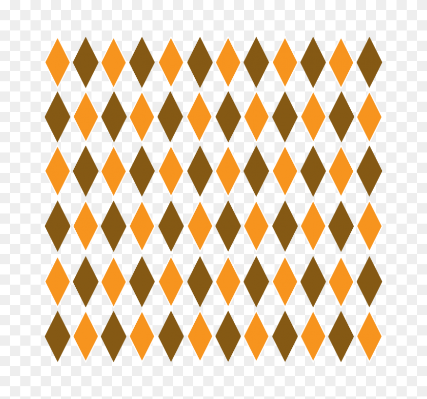 800x744 Free Clipart Brown Orange Retro Diamond Pattern Tikigiki - Diamond Pattern PNG