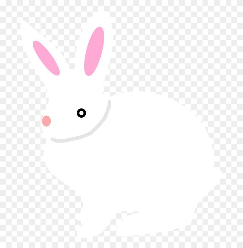 707x800 Free Clipart Bunny Juliamatic - Free Rabbit Clipart