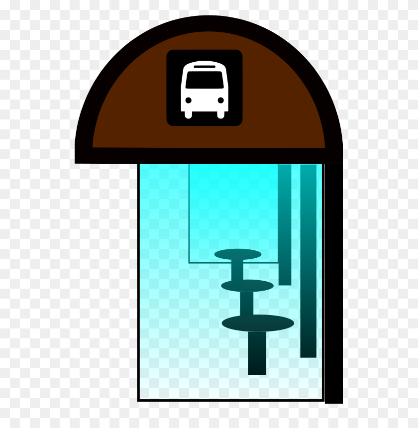 539x800 Free Clipart Bus Shelter - Refugio Clipart
