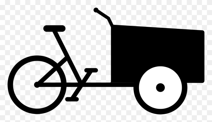 800x438 Free Clipart Cargo Bike - Bicycle Clipart Black And White
