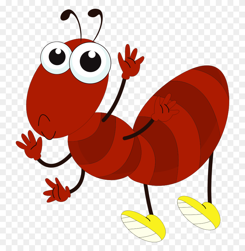 732x800 Free Clipart Cartoon Ant Art Vectorsme - Friendly Clipart