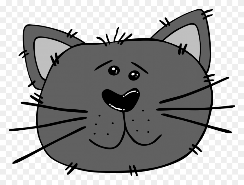 800x591 Free Clipart Cartoon Cat Face Gerald G - Imágenes Prediseñadas De Gato De Dibujos Animados