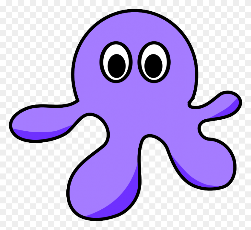 800x728 Бесплатный Клипарт Cartoon Octopus Laobc - Free Octopus Clipart
