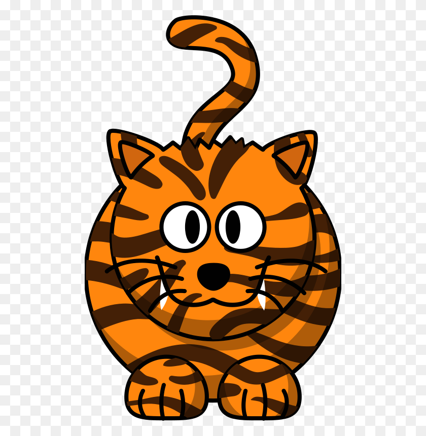 506x800 Бесплатный Клипарт Cartoon Tiger Mmathieu - Free Tiger Clipart