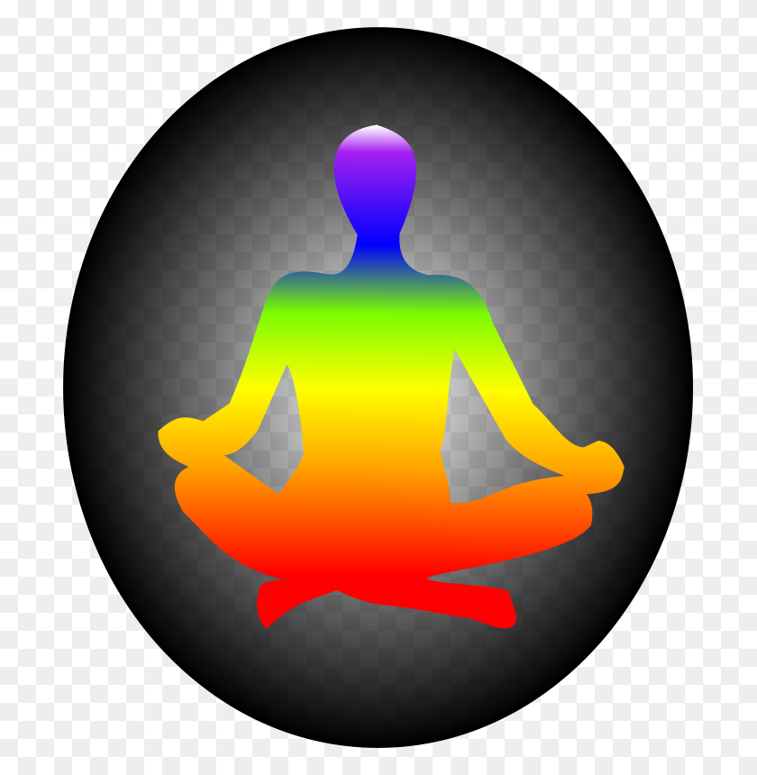 699x800 Free Clipart Chakra Meditation Gordonlunar - Meditate Clipart