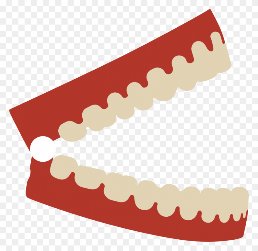 800x778 Free Clipart Chattering Teeth Printerkiller - Dentures Clipart